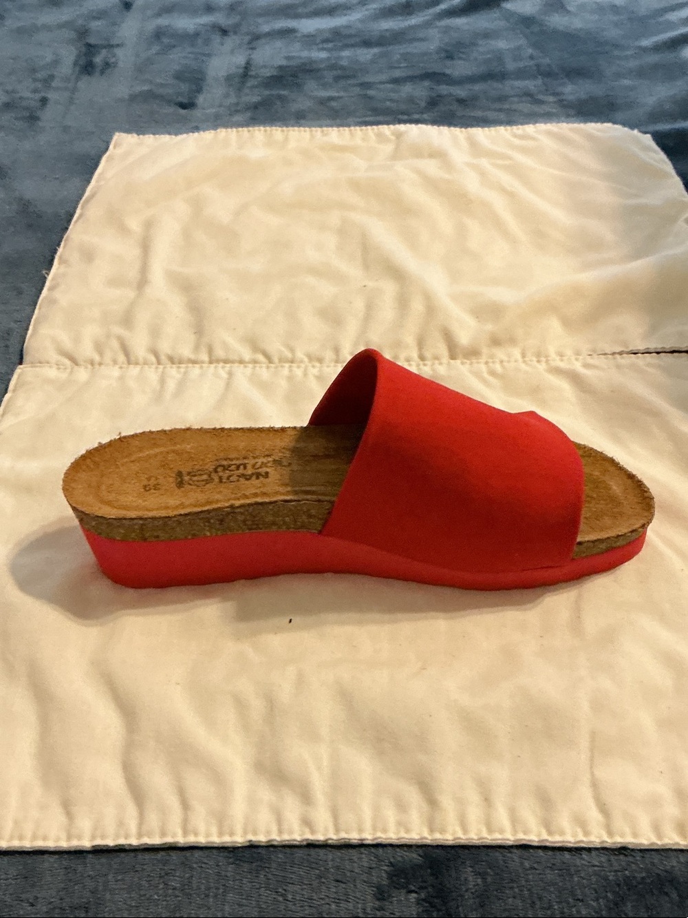 Naot Red Slide Wedge